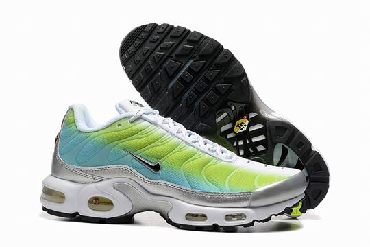 Cheap Nike Air Max Plus Green Gradient Blue Silver TN Men's Shoes-257 - Click Image to Close